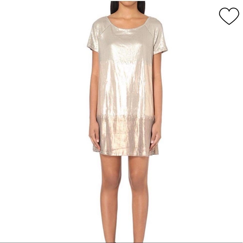 Drenched in sequins rose gold combo dress